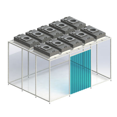 Mua Huuao Dust Free Vertical Laminar Flow Hepa Modular Cleanroom With Sampling Booth Thiết kế mới chất lượng cao Class100 Clean Booth Dải cầm tay Iso5 Lab Clean Room Booth sản xuất trực tuyến