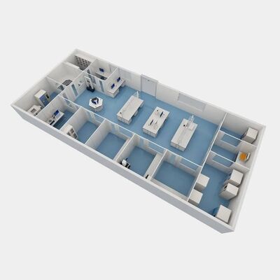 Mua HUAAO ISO 14644 Cấp 8 Tấm Sandwich Hiện đại Tiền chế 50mm Phòng Sạch Mô-đun Xưởng GMP Bệnh viện Mỹ phẩm Nhà máy Thực phẩm sản xuất trực tuyến
