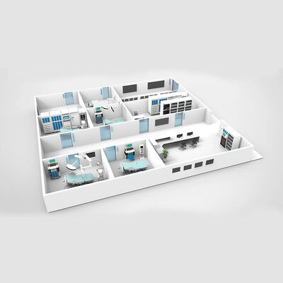 Mua HUAAO GMP Tiêu chuẩn ISO7 Không bụi chống cháy phòng sạch mô-đun hiện đại cho xưởng / bệnh viện sử dụng thiết kế miễn phí 200 mét vuông MOQ sản xuất trực tuyến