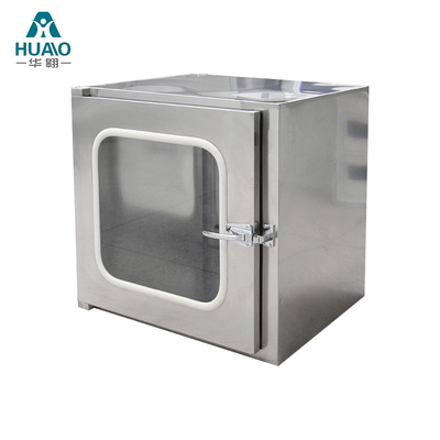 Thép không gỉ 304 Cửa sổ truyền thông Khóa khóa hộp thông qua với đèn UV Kích thước bên trong