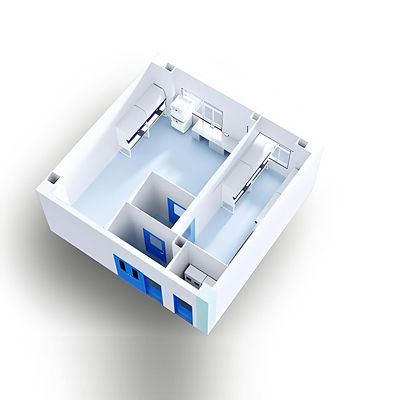 Hệ thống mô-đun Huuao Cung cấp phòng sạch Dự án chìa khóa trao tay phòng sạch ISO 8 Thiết kế phòng sạch lắp ghép chuyên nghiệp